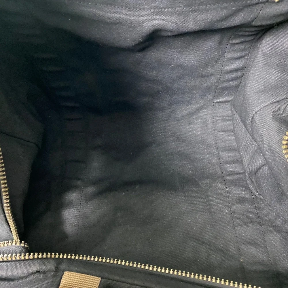 DAKOTA TUMI Black Canvas Leather Duffle Bag  Style 3270D  Black 21